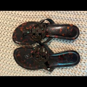 Authentic Tory Burch tortoise sandals